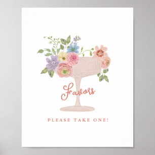 Póster Letrero de Regalos para Despedida de Soltera Jardí