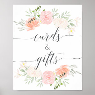 Póster Letrero de Regalos y Tarjetas Pastel Rosado
