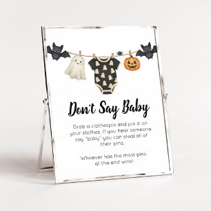 Póster Letrero de Ropa de Little Boo No Digas Bebé
