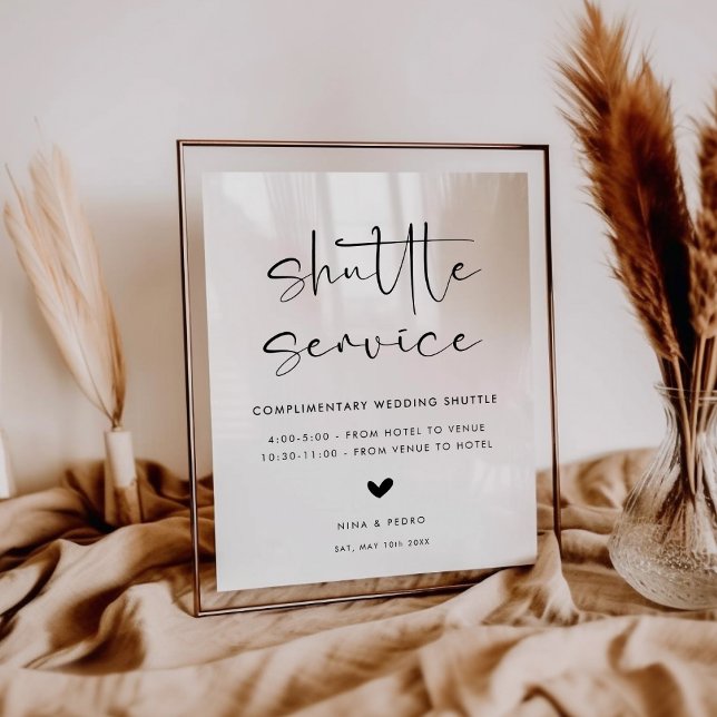 Póster Letrero de Servicio de Lanzadera de Boda (Subido por el creador)