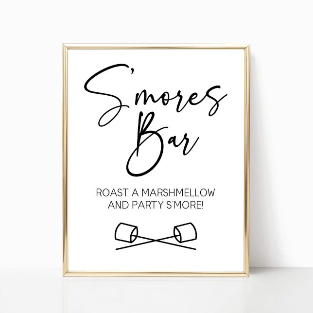 Póster Letrero de S'Mores Bar Marshmallow ¡Vamos a la Fie (Subido por el creador)