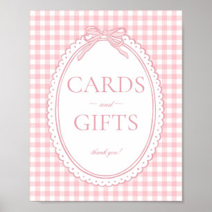 Póster Letrero de Tarjeta y Regalos de la Coqueta de Cuad
