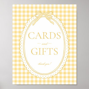 Póster Letrero de Tarjeta y Regalos de la Coqueta de Ging