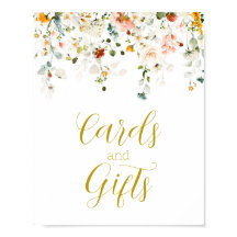 Letrero de tarjetas y regalos Amor en flor