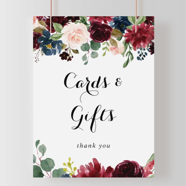 Póster Letrero de Tarjetas y Regalos de Caligrafía Rústic (Subido por el creador)