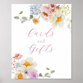 Póster Letrero de tarjetas y regalos de miel de pradera d