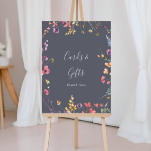 Póster Letrero de tarjetas y regalos florales silvestres 