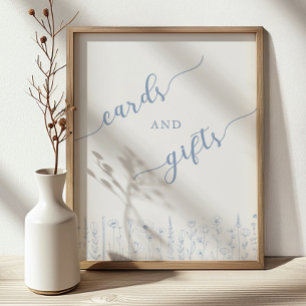 Póster Letrero de Tarjetas y Regalos para Baby Shower A