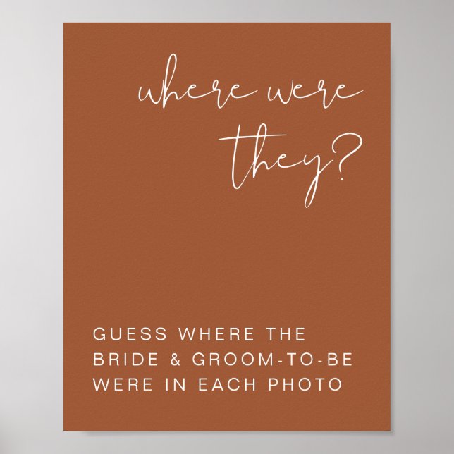 Póster Letrero de Terracota Boho de CILANTRO Dónde Estaba (Frente)