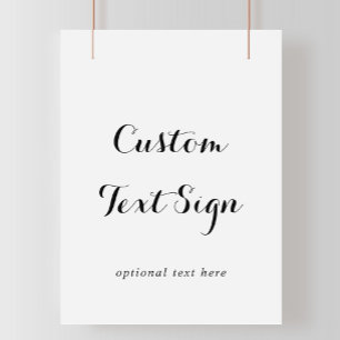 Póster Letrero de texto personalizado con caligrafía mode