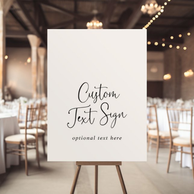 Póster Letrero de texto personalizado con caligrafía y le (Subido por el creador)