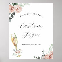 Letrero de texto personalizado floral Brunch y Bub