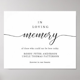 Póster Letrero de tipografía en memoria de la boda conmem