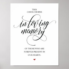 Póster Letrero de Vela para Mesa de Recuerdo de Boda Rúst