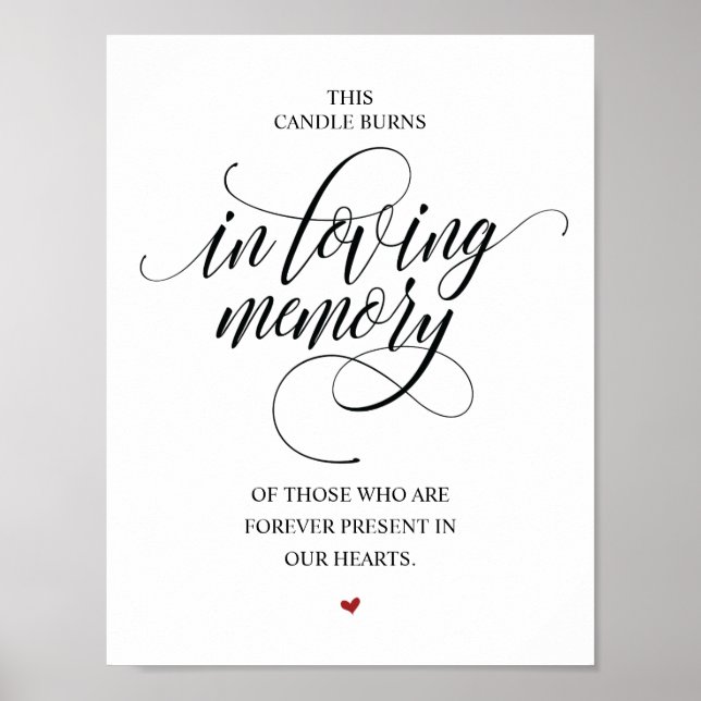 Póster Letrero de Vela para Mesa de Recuerdo de Boda Rúst (Frente)
