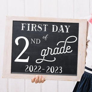 Póster Letrero del Primer Día de Escuela 