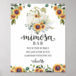Póster Letrero para Bar de Mimosa con Vegetación para Bab