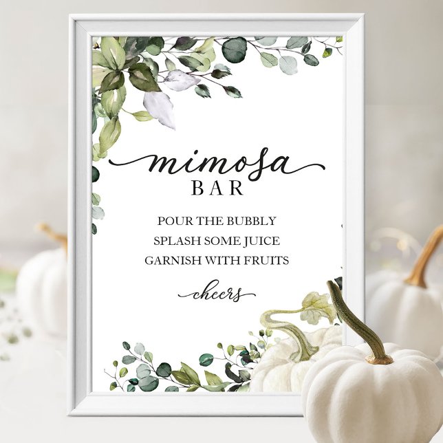 Póster Letrero para Bar de Mimosa con Vegetación para Bab (Subido por el creador)