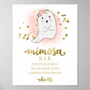 Póster Letrero para Bar de Mimosa para Baby Shower de Hal