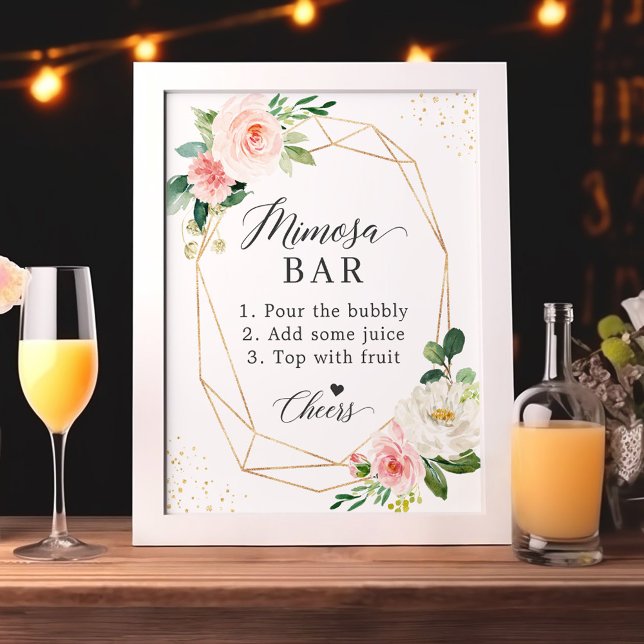 Póster Letrero para Bar de Mimosa para Desayuno de Novia  (Subido por el creador)