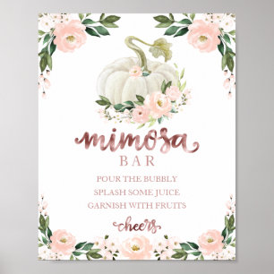 Póster Letrero para barra de mimosa de baby shower de oto