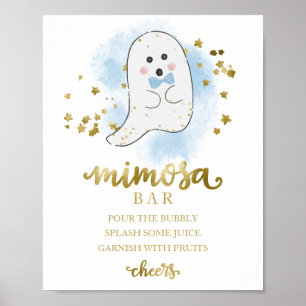 Póster Letrero para barra de mimosa para baby shower del 