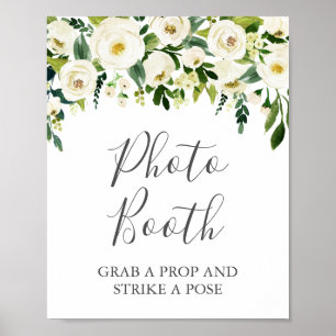 Póster Letrero para cabina de fotos de boda con vegetació