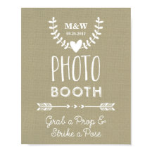 Letrero para cabina de fotos de boda Corazones Fle