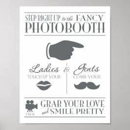 Póster Letrero para cabina de fotos de boda vintage