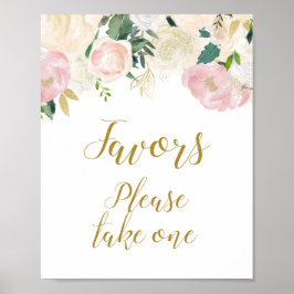 Póster Letrero para Despedida de Soltera Rosa y Dorado
