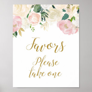 Póster Letrero para Despedida de Soltera Rosa y Dorado
