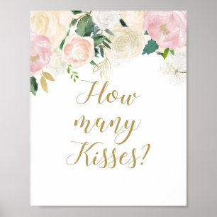 Póster Letrero para Despedida de Soltera Rosa y Dorado