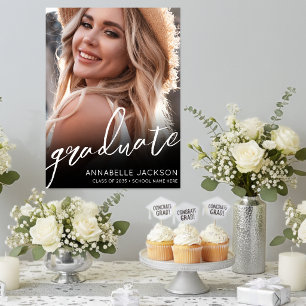 Póster Letrero para Fiesta de Graduación en Foto en Blanc
