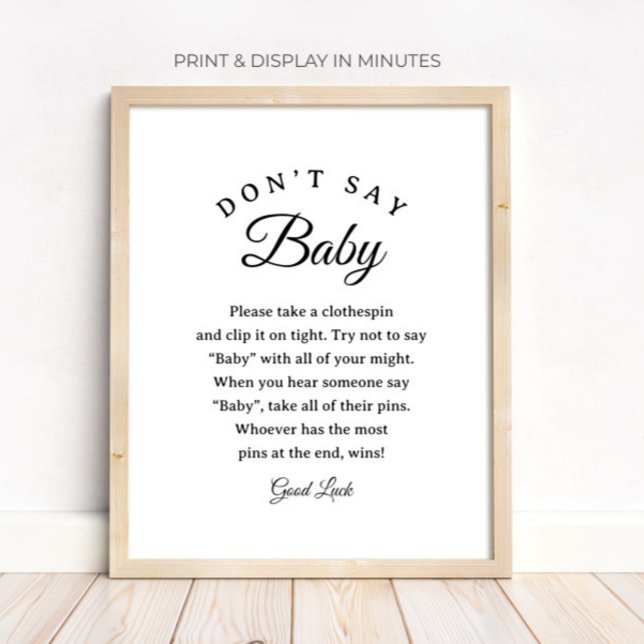 Póster Letrero para Juego de Prendedores de Ropa de Baby  (Subido por el creador)