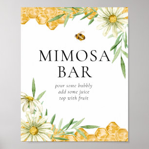 Póster Letrero para la Estación de Bebidas de Mimosa de B