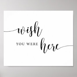 Póster Letrero para libro de firmas de boda rústica con r