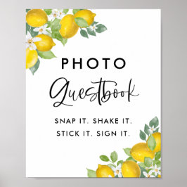 Póster Letrero para Libro de Firmas de Fotos de Despedida