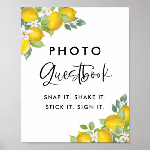 Póster Letrero para Libro de Firmas de Fotos de Despedida