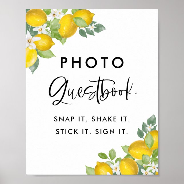 Póster Letrero para Libro de Firmas de Fotos de Despedida (Frente)
