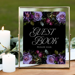 Póster Letrero para Libro de Firmas de Invitados de Boda 