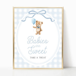 Póster Letrero para mesa de dulces para baby shower de os