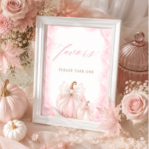 Póster Letrero para mesa de favores para baby shower de c