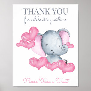 Póster Letrero para mesa de regalos para baby shower de e