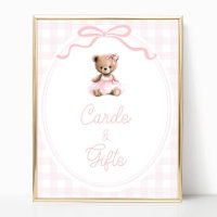 Letrero para mesa de tarjetas y regalos para baby