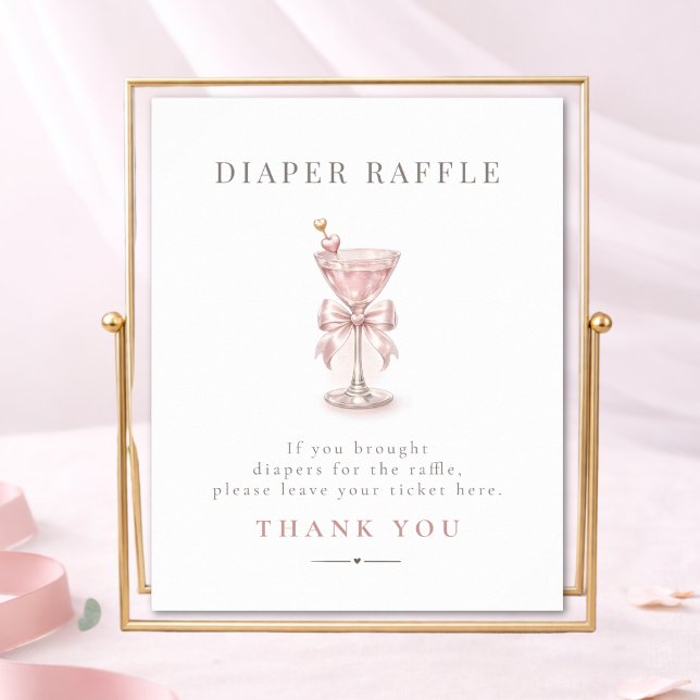 Póster Letrero para Sorteo de Pañales para Baby Shower de (Subido por el creador)