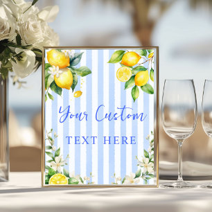 Póster Letrero personalizado Ciao Baby Citrus Lemon