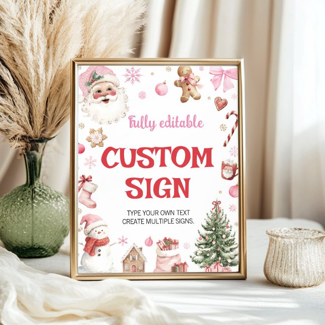 Póster Letrero personalizado de cumpleaños de invierno co (Subido por el creador)