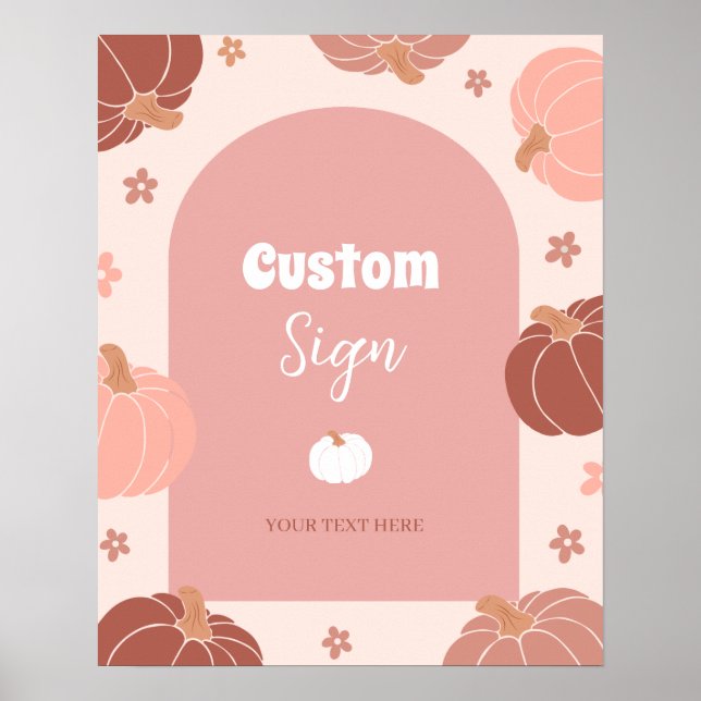 Póster Letrero personalizado de cumpleaños número uno de  (Frente)
