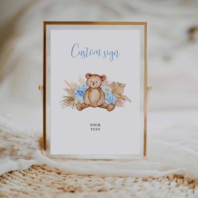 Póster Letrero personalizado de oso de peluche (Subido por el creador)