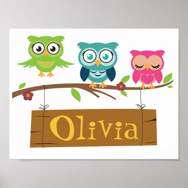 Póster Letrero personalizado para niños (Frente)